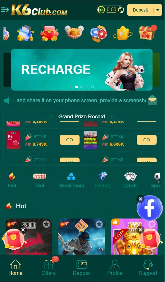 k6club game screenshot